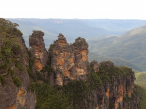 The iconic Three Sisters near the town of Katoomba