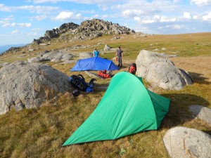 Camp near the top of Mt. Townsend, a beautiful spot to take in the views...and the wine