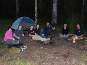 Red wine was on hand to celebrate our first day and ease the sore muscles
