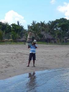 You can buy anything on the beach, especially the newly popular panama hats