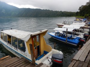 The picturesque crater lake of Berutan high in the mountains of central Bali