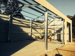 A work in progress - ur huge shed only took two days to build once we got it on site