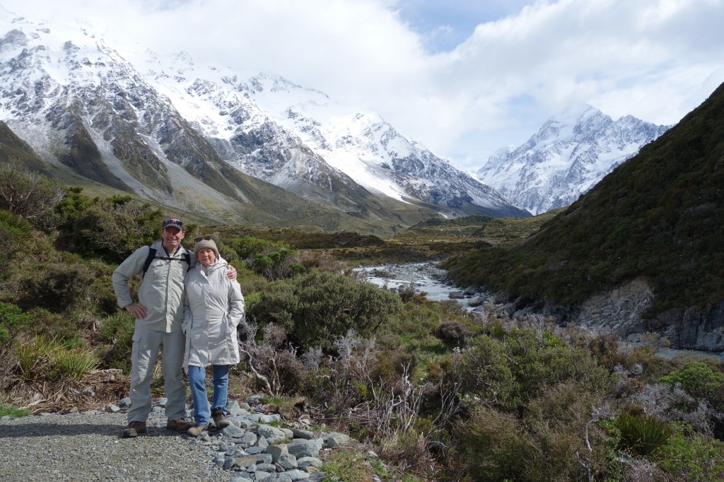 We're rugged up against the cold but the views all around us were breathtaking