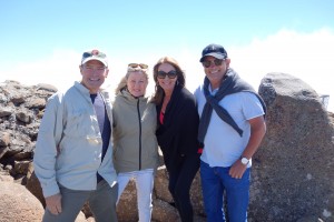 The fearless foursome on the summit of Mt. Wellington