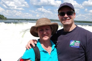 The birthday girl and her escort at Devil's Throat - what a place!