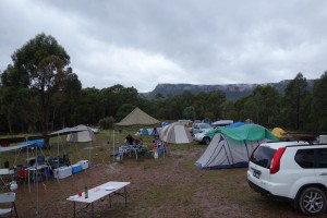Scenes from our campsite at Easter - 26 people, 13 tents and a bit of rain
