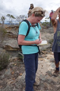 Julie signed our names in the log book to make it official