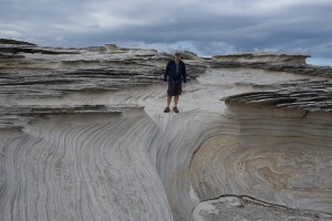 The wind, water and weather had molded the sandstone cliff tops into beautiful patterns, lines and colours