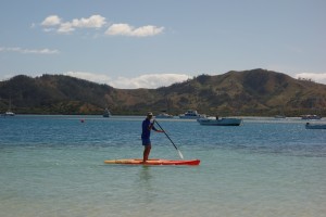 My first go at a stand up paddle - they're much easier sitting down