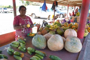 The local street market featured broad smiles and exceptional choice