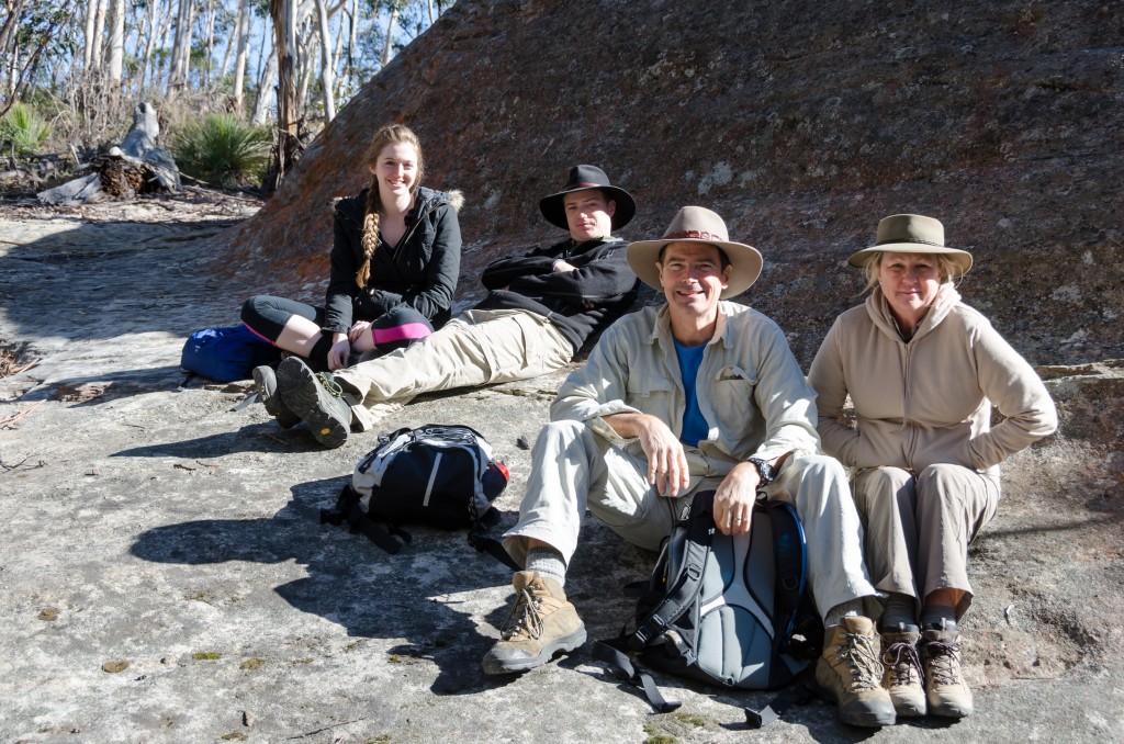 It wasn't all hard work bashing our way through the scratchy bush - we occasionally stopped for snacks or lunch