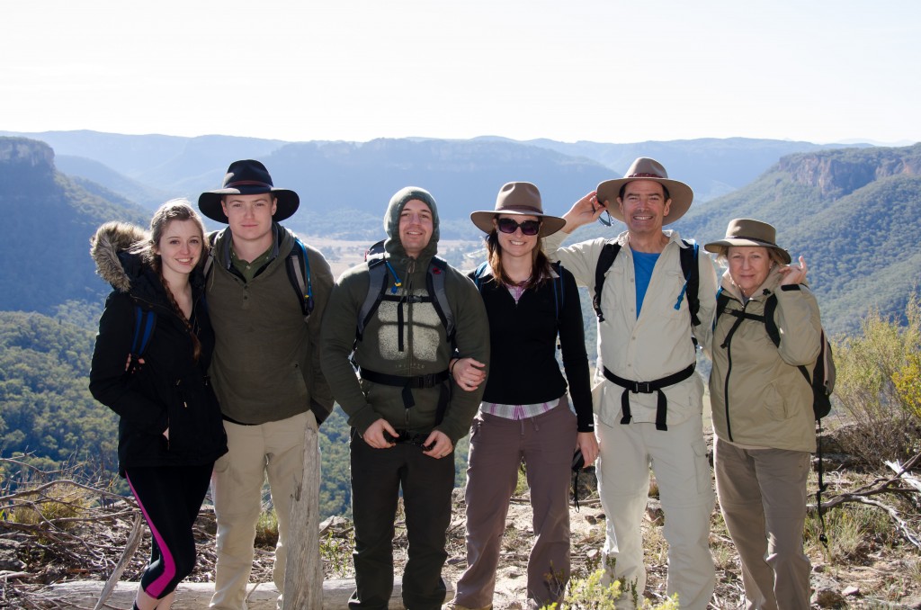 The team (plus Will the photographer) - rugged up against the cold winter breeze