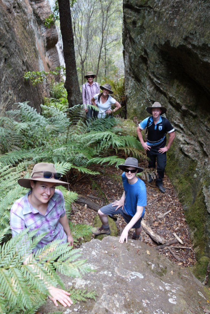 The small team who pushed all the way through the deep crevasse that cut off Mystery Mountain from the rest of the plateau