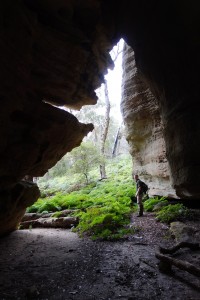 We found shade in the Starlight Tunnel deep in the bottom of McLeans Pass
