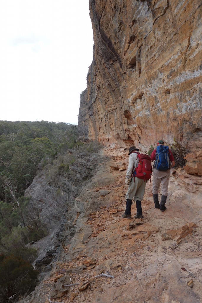 We were able to follow this wider ledge up one of the river's tributaries which gave us easier access to the bottom