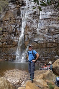 Proof that I made it to the base of Wolgan Falls - but it wasn't easy!