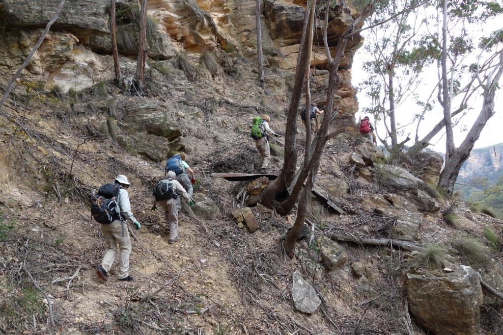 The climb back up was fairly steep and quite exposed - no false steps