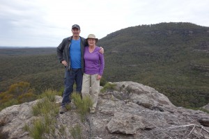 Not lost in the bush - we're on top of an ancient pagoda with Mt. Hay in the background