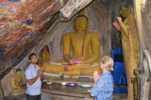 We were given special access to 500 year old Buddha and frescos on the cave walls