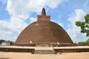 The largest Dagoba in Sri Lanka and ranking in size with the pyramids in its original form