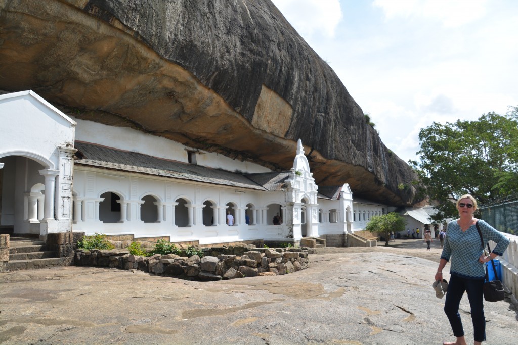 The Dambulla Rock Temple from the outside - sweaty work to get there but worth it