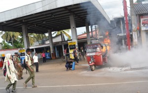 A tuk-tuk had an untimely death in a little town we passed through