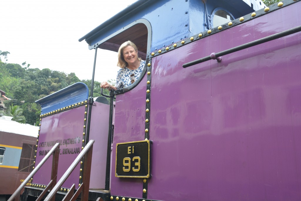 Julie will fall for anything that is purple - even an old train from the 1920's
