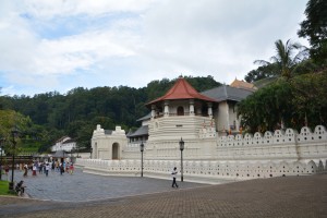 The Sacred Temple of the Tooth Relic in downtown Kandy