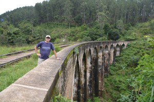 Crossing the amazing Nine Arches Bridge 
