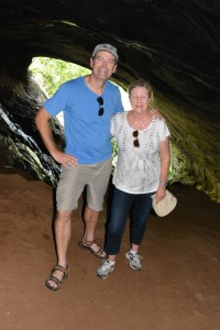 It was a tough scramble on a steep track to get to the mouth of the cave
