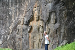 These figures were carved into the solid rock face over 1,200 years ago