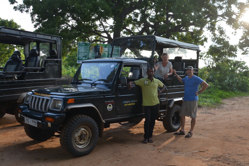 Our local driver with us down at the beach - we tried to imagine what it would have been like for a 10 metre wave to come crashing through here