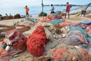 Now we have to untangle these nets - the tasks are never done for these hard working fishermen
