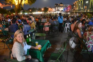 A huge bopping beer garden on the banks of the river - this city can party!