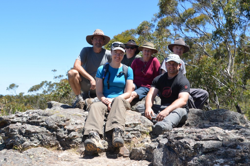 The clan at Kanangra Walls - a beautiful spot to end a great weekend