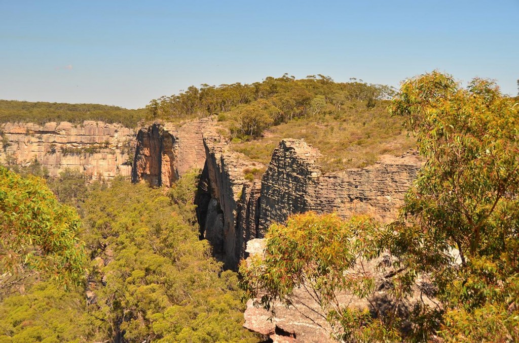 Stunning scenery from every lookout, including this one overlooking our property in the Wolgan Valley