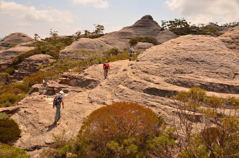 The pagoda rock formations provide spectacular paths for exploring the rugged terrain