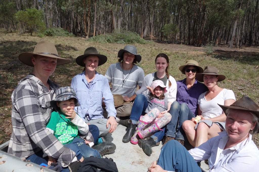 A ride around the property in the back of the ute is always good fun