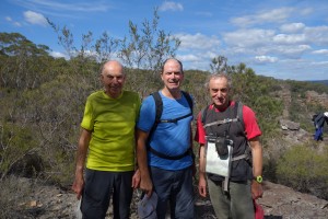I am flanked by Michael and Yuri on another exploratory bush walk in the Wolgan Valley