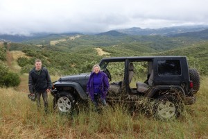Zach and Julie with the jeep as a group of us explored the outer reaches of the ranch