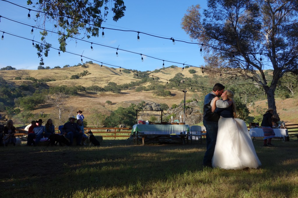 The traditional first dance with a magnificent backdrop