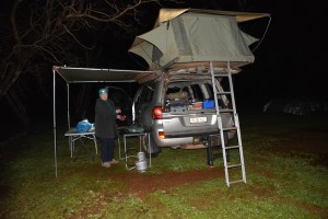 Camping in Adelaide in the rain - not great but we weren't detered