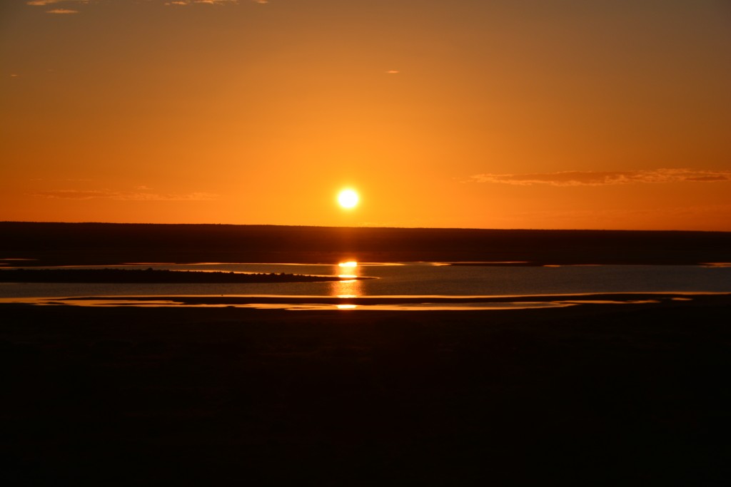 A beautiful sunset across the lake