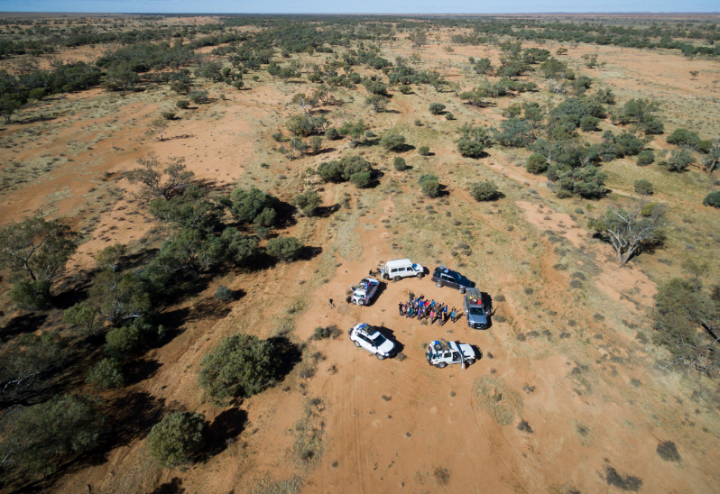 The Cool Convoy circled the wagons for lunch and Will took this photo with his drone
