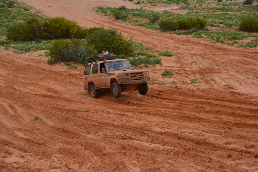 A great shot of Will getting airborne as he launches himself up Big Red. Unfortunately it didn't work.