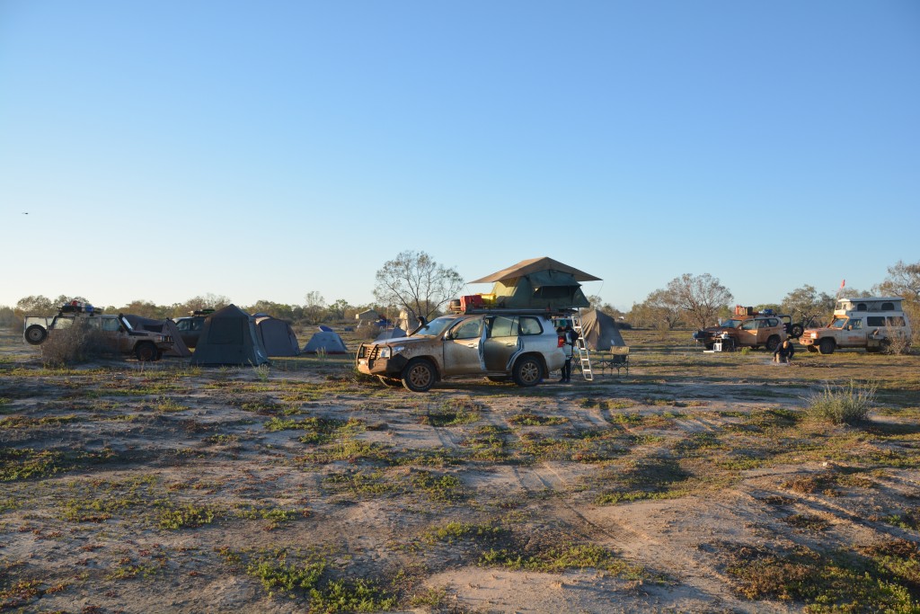 Camping in the refugee camp outside of Birdsville - along with 7,000 others that were there for the music festival
