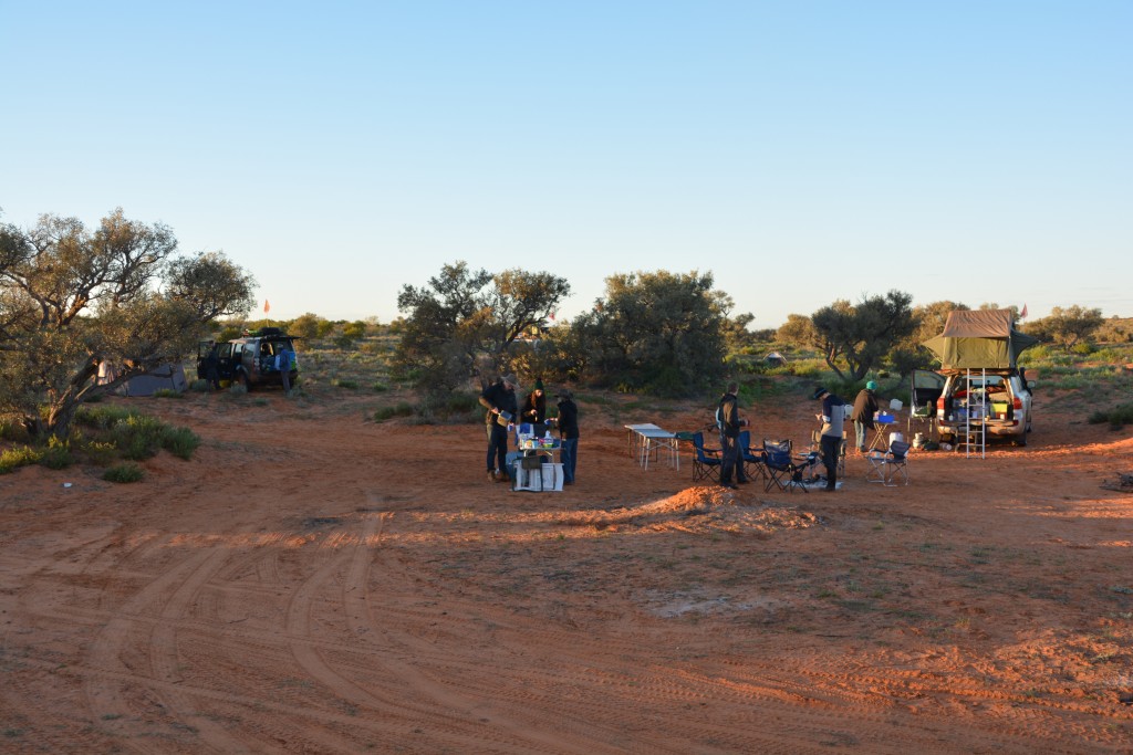 Camp after a big day getting to Poeppel Corner and beyond