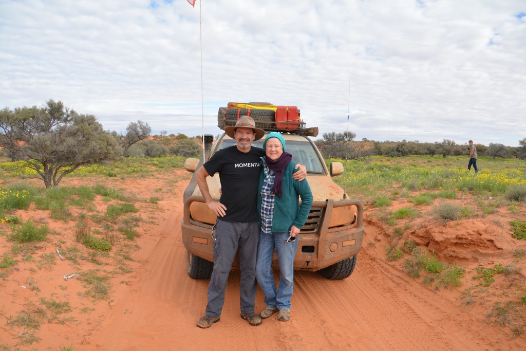 These two people are in different climatic zones. I am enjoying a mild day in the desert while Julie is enduring bitterly cold weather