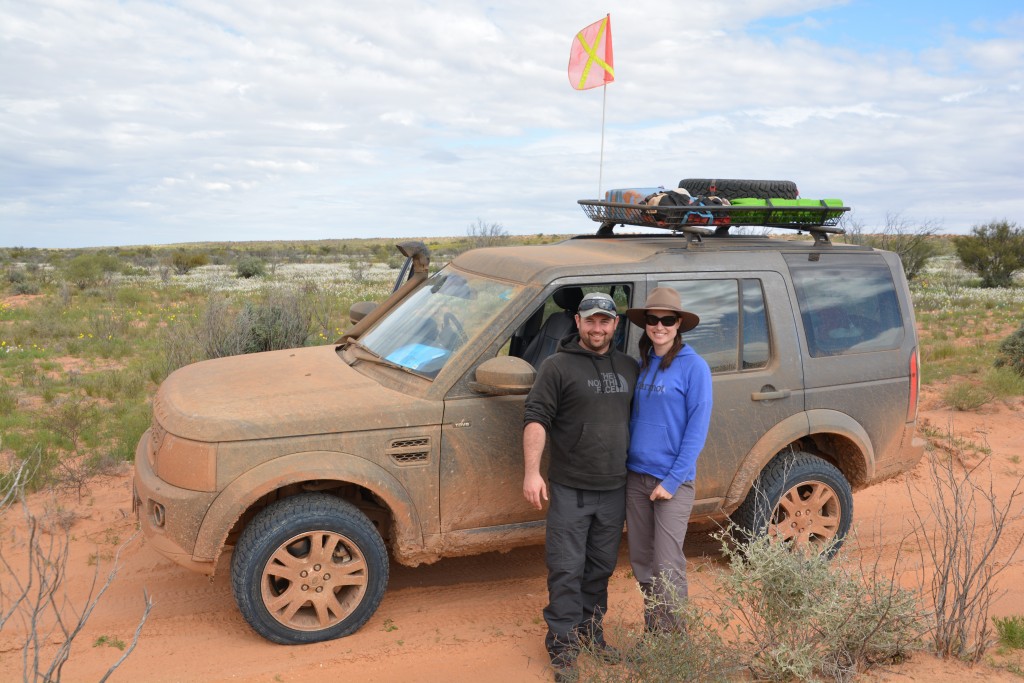 Carl and Anna taking a short break amongst the fields of flowers