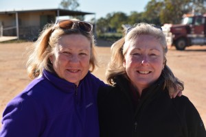 Julie and Jacinta at Meningeree - obviously happy to be having a shower soon